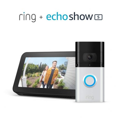 Ring – Alarm Security Kit 智能防盜系統 8-piece kit (2nd Gen) with Ring Video Doorbell (2nd Gen) and Echo Show 5