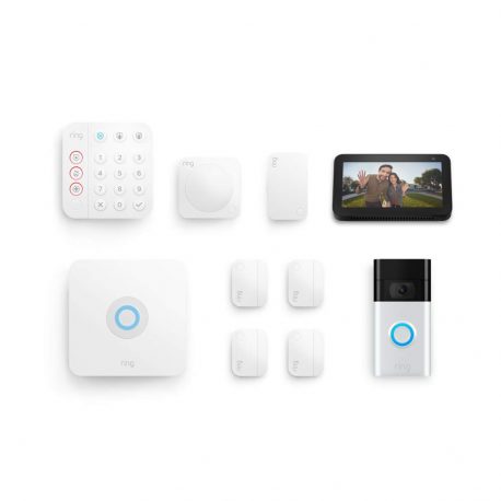 Ring – Alarm Security Kit 智能防盜系統 8-piece kit (2nd Gen) with Ring Video Doorbell (2nd Gen) and Echo Show 5